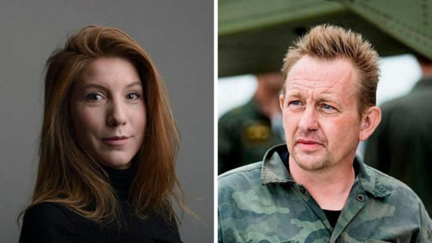 Kim Wall y Peter Madsen.