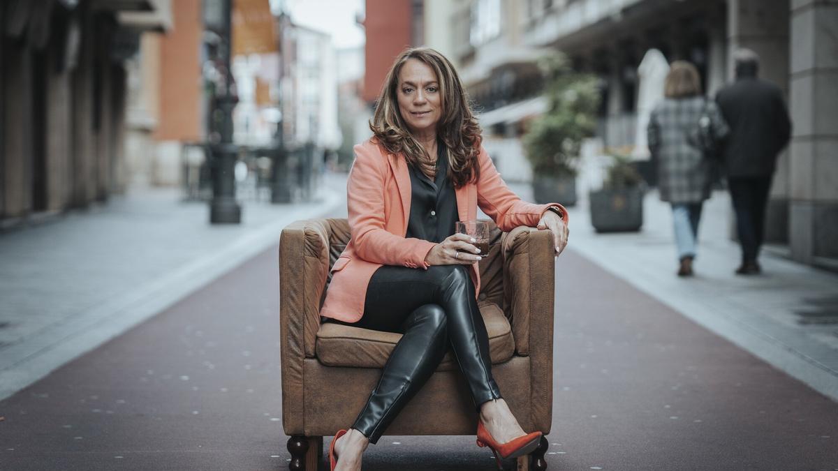 Paz Velasco de la Fuente posa para una entrevista.