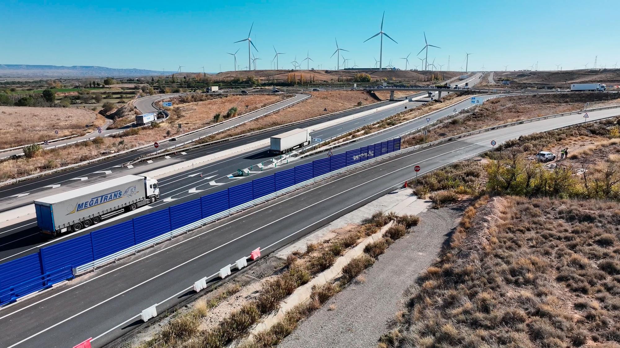 Puesta en servicio de la A-68 entre Gallur y Mallén con su apertura hasta Navarra