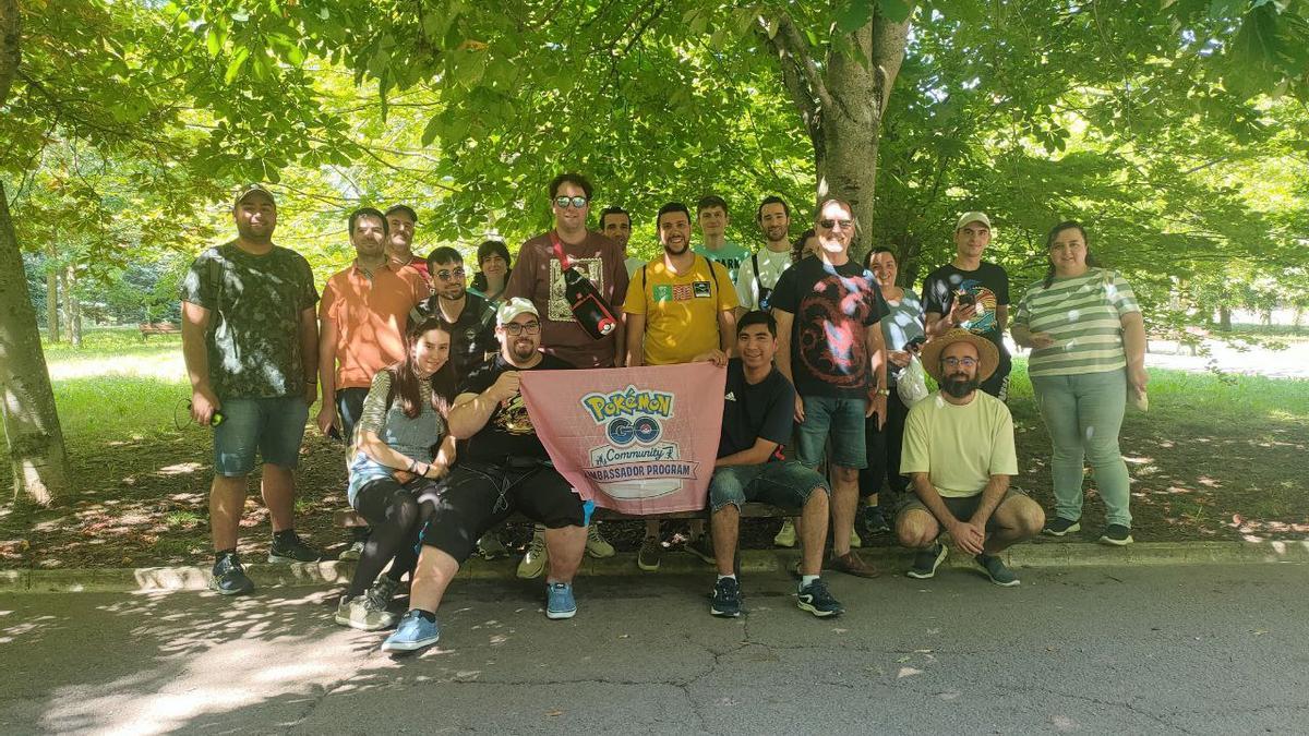 Los jugadores en su sede, el parque de San Martin.