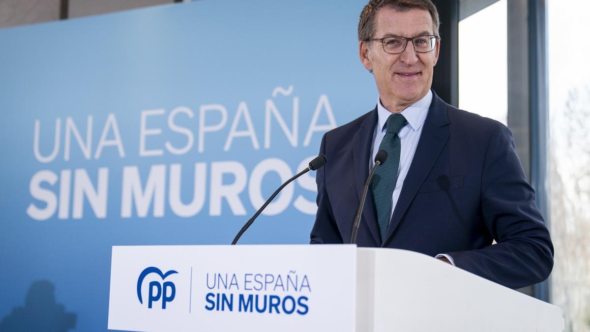 Alberto Núñez Feijóo hizo ayer balance del año 2023 en una rueda de prensa. Alberto Núñez Feijóo hizo ayer balance del año 2023 en una rueda de prensa.