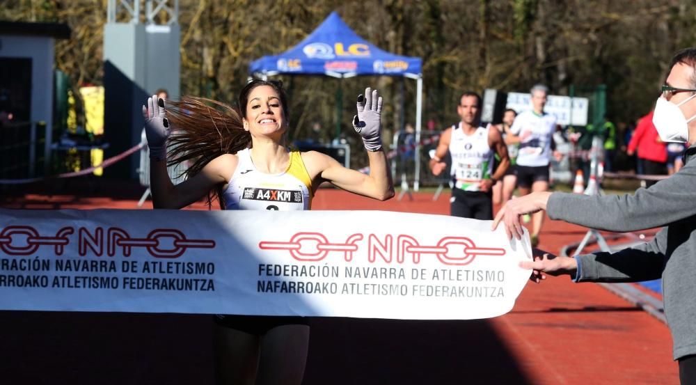 Atletas durante el 36 Campeonato Navarro de Cross Largo.