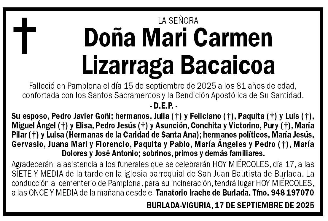 Mari Carmen Lizarraga Bacaicoa