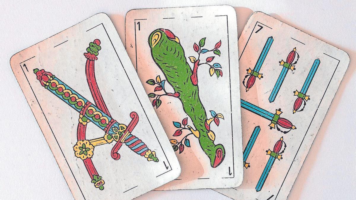 Cartas de una baraja española.
