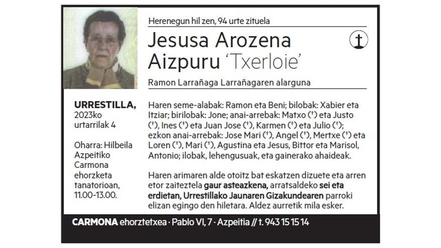 Jesusa Arozena Aizpuru