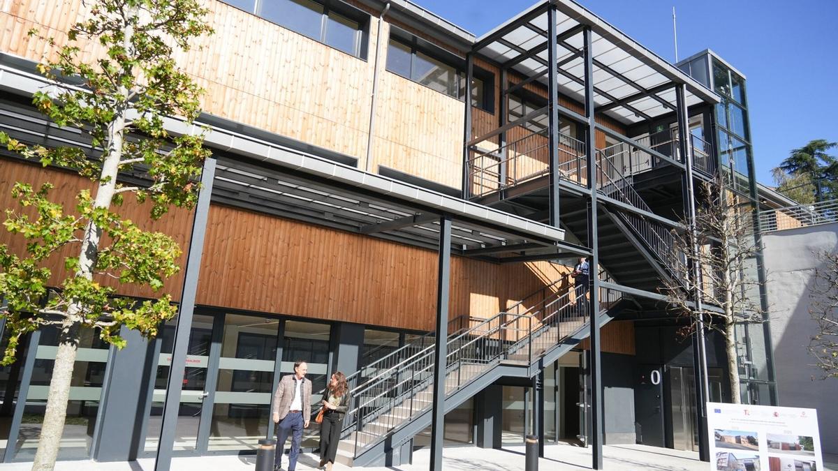 El nuevo albergue de peregrinos situado en el antiguo depósito de aguas de Zabalbide