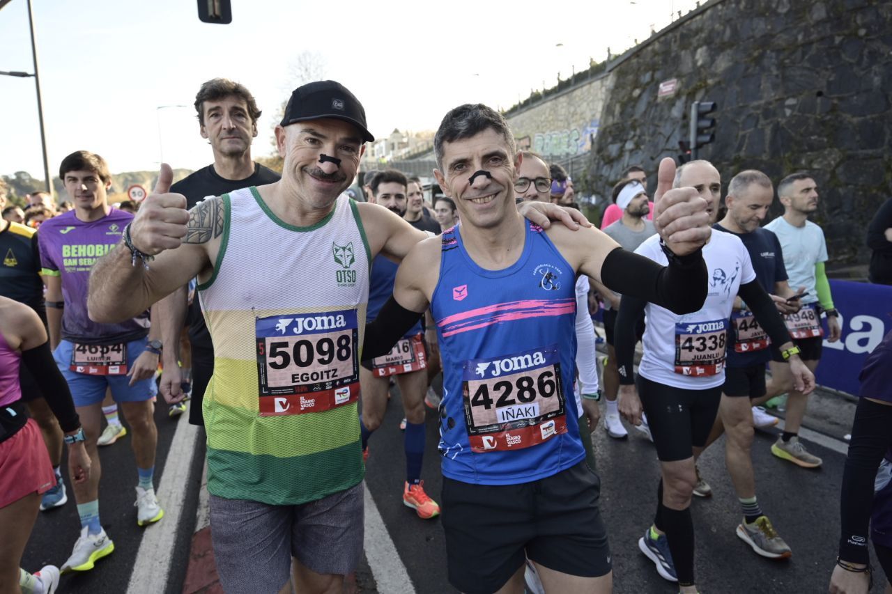 Ilusión y concentración en la salida de la Behobia-San Sebastián