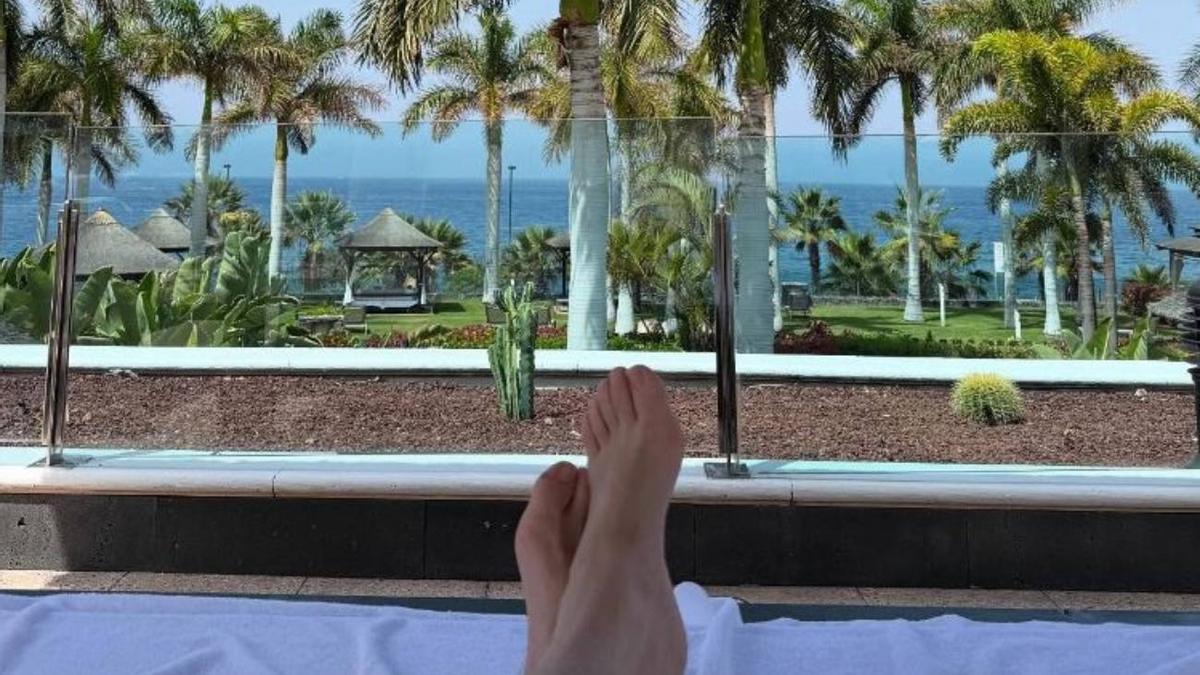 Gorka Otxoa durante sus vacaciones en Tenerife