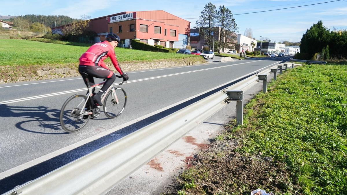 Lugar del accidente de Berriz.