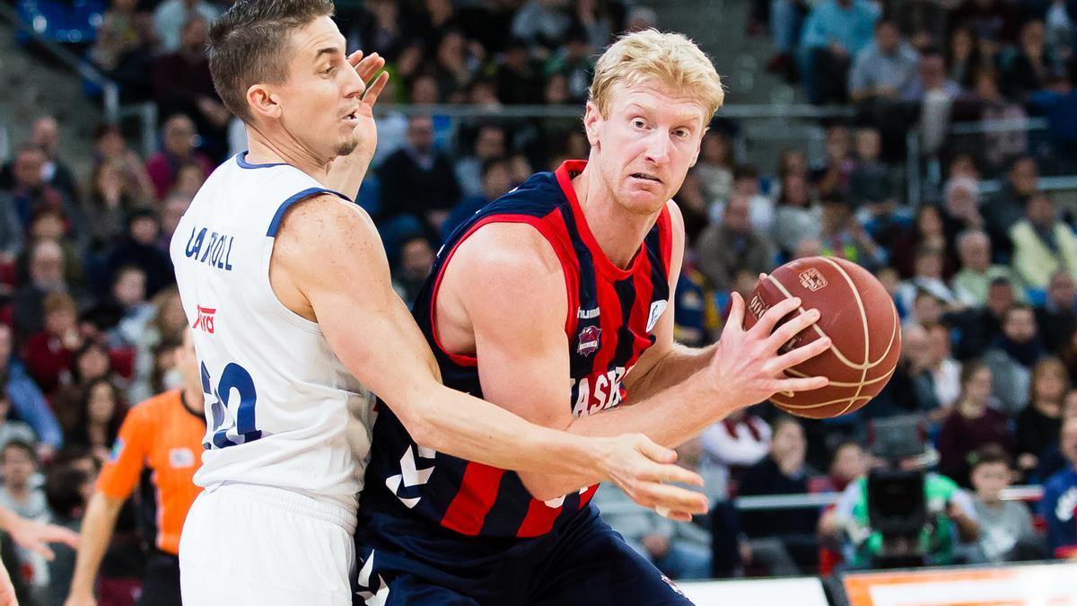 Chase Budinger, durante su etapa como jugador baskonista en la temporada 2016-17