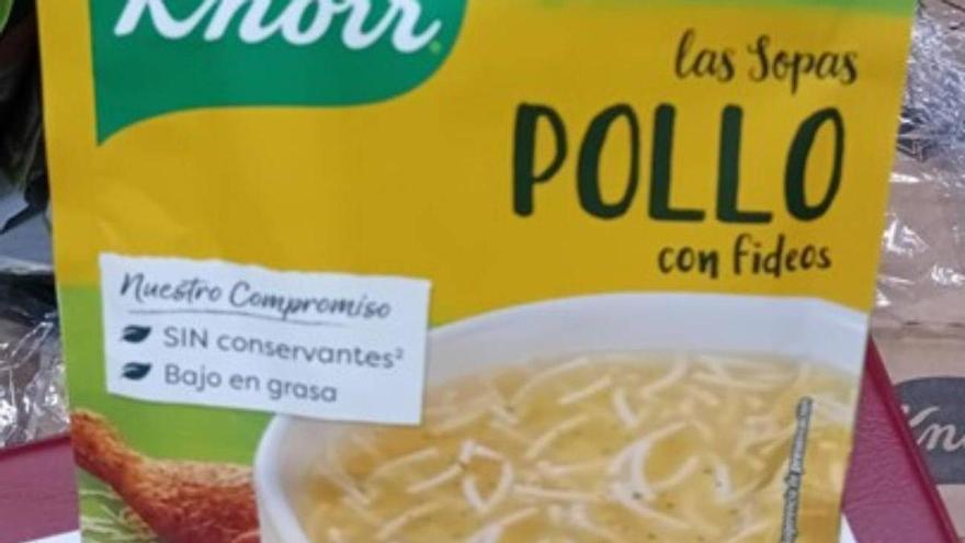 Alertan por la presencia de piezas de metal en sopa deshidratada de la marca Knorr