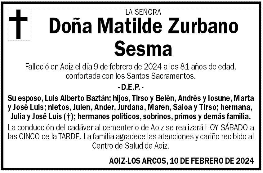 Matilde Zurbano Sesma
