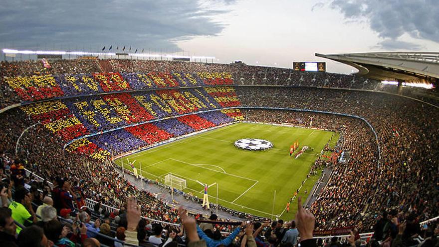 El Camp Nou, estadio del Fútbol Club Barcelona.