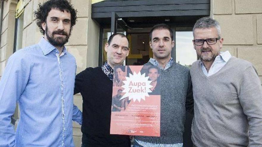 De izqda. a dcha., Imanol Abad, Ochoa de Eribe, Telmo Sexmilo y Josean Rodríguez.