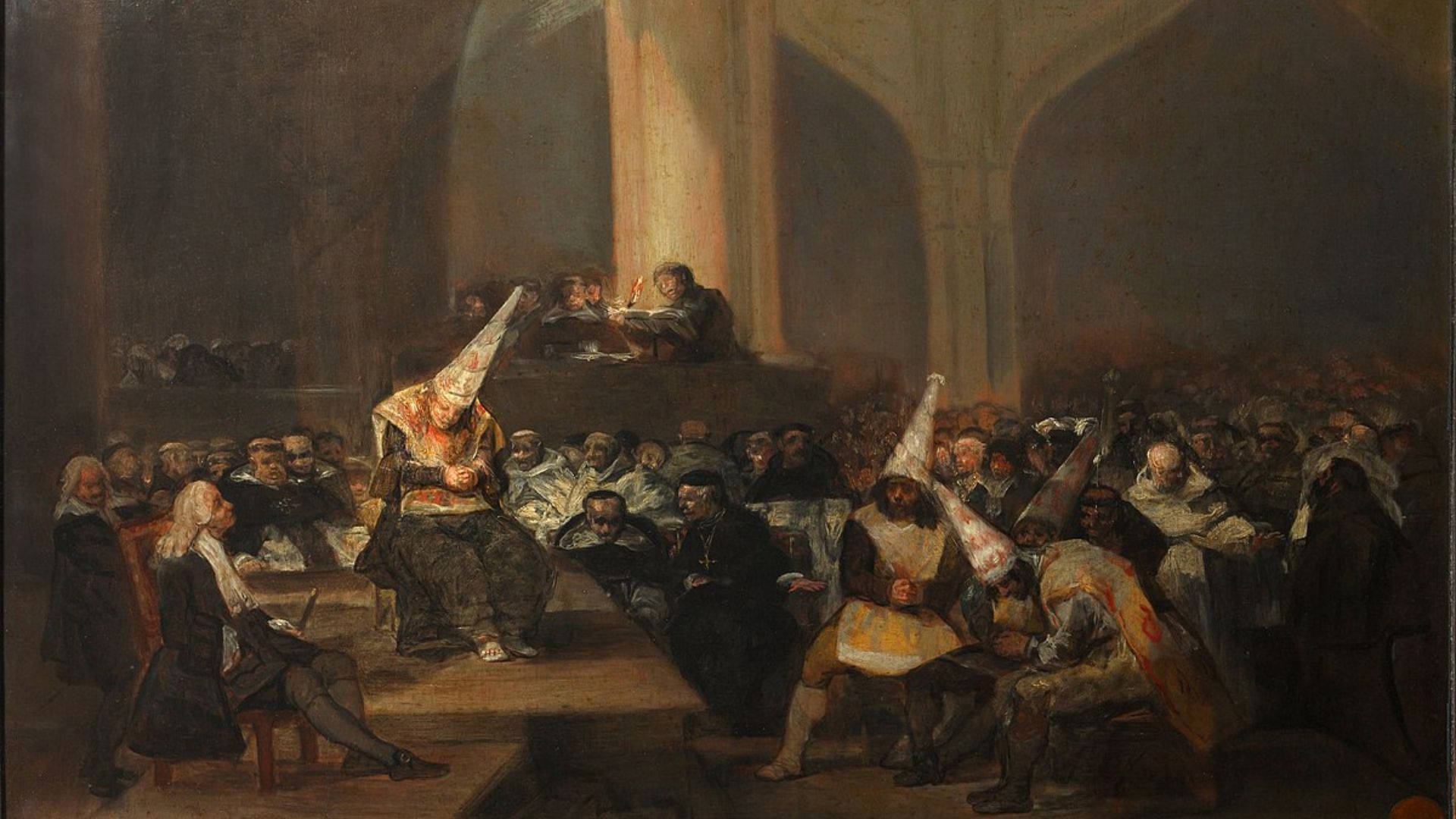 ‘Auto de fe Inquisición española’, Francisco de Goya (1812-1819).