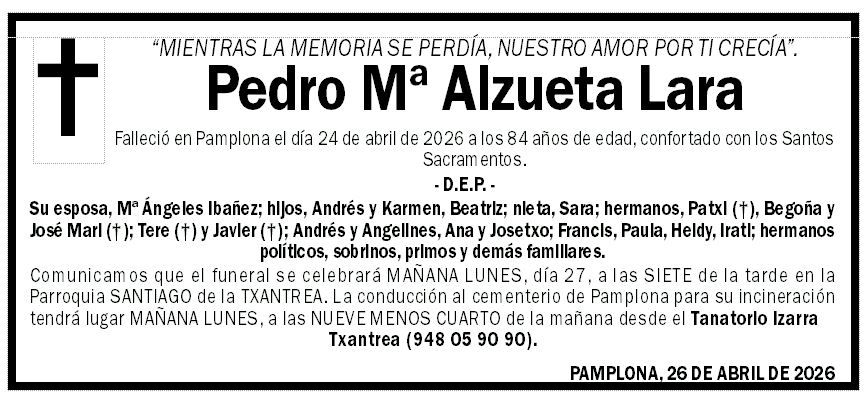 Pedro Mª Alzueta Lara