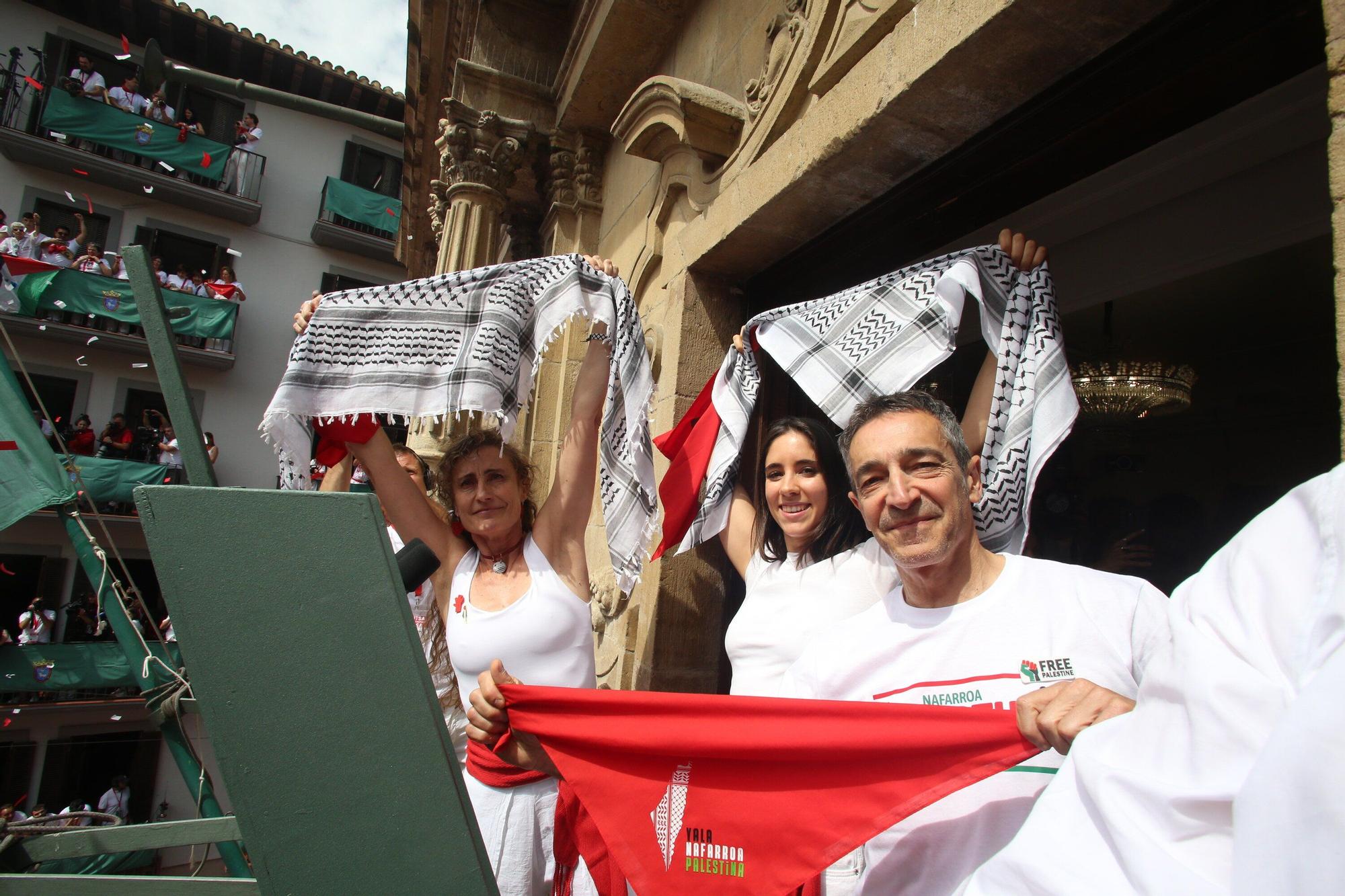 Fotos del  Chupinazo de San Fermín 2025 en Pamplona: ¡La fiesta más internacional se enciende con un grito solidario por Palestina!