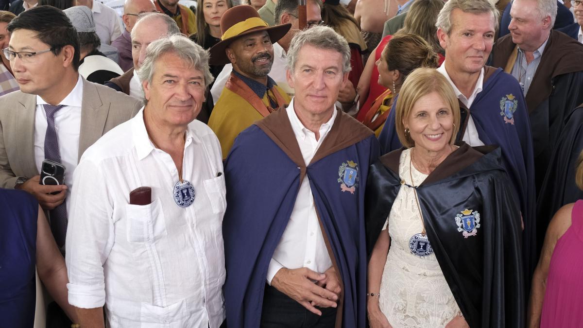 Alberto Núñez Feijóo, durante la Fiesta del Albariño .