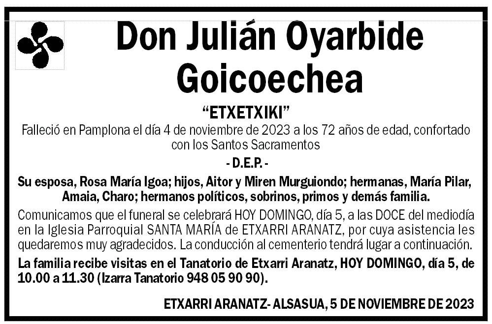 Julián Oyarbide Goicoechea