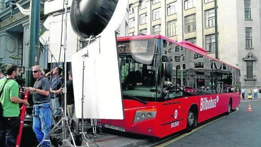 La plaza Moyúa, escenario del rodaje de dos anuncios publicitarios