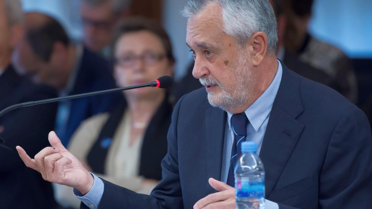 José Antonio Griñán, durante el juicio por los ERE irregulares en 2018.