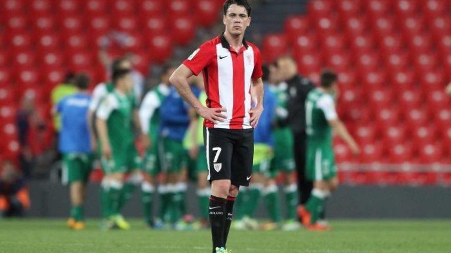 Guarrotxena, durante un partido con el Bilbao Athletic