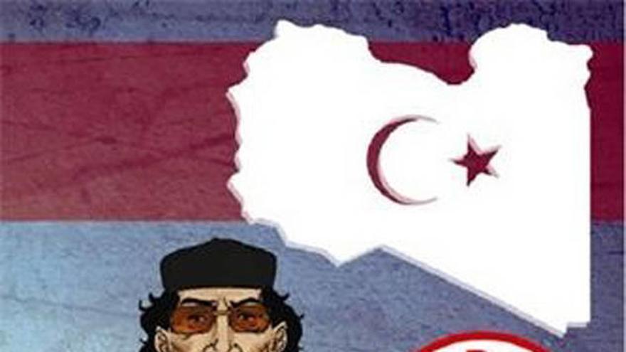 Muammar Gadafi se convierte en personaje de cómic. Muammar Gadafi se convierte en personaje de cómic.