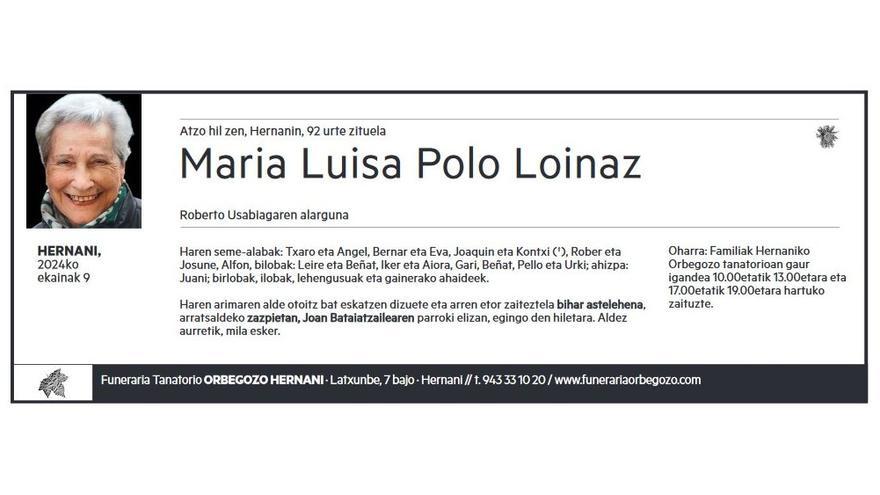 MARIA LUISA POLO LOINAZ