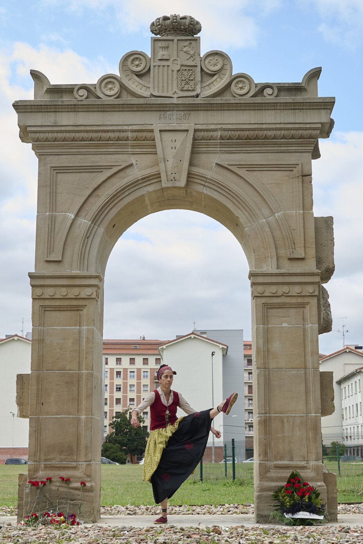 Fotos del homenaje en la vieja cárcel de Pamplona por el 89 aniversario de la matanza de Valcaldera