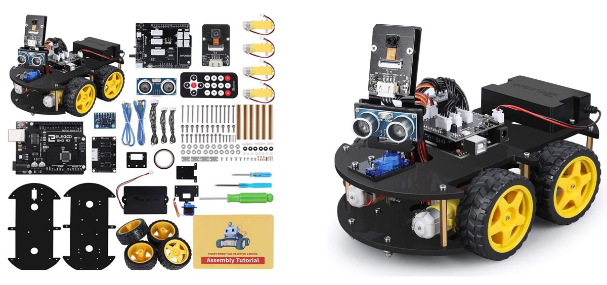 Kit para hacer un coche robótico.
