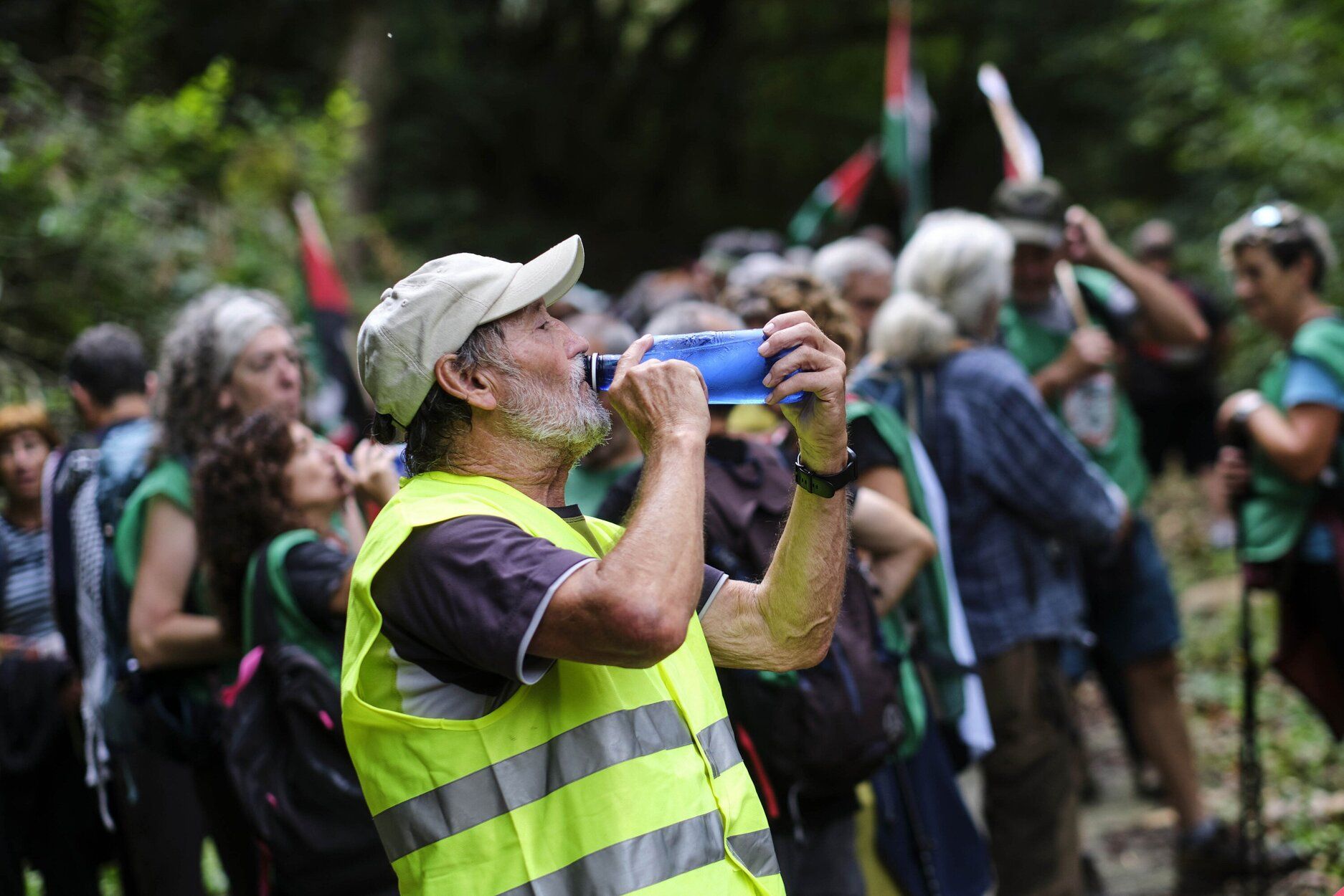 Fotos de la séptima marcha propalestina por Navarra, de Eltzaburu a Doneztebe