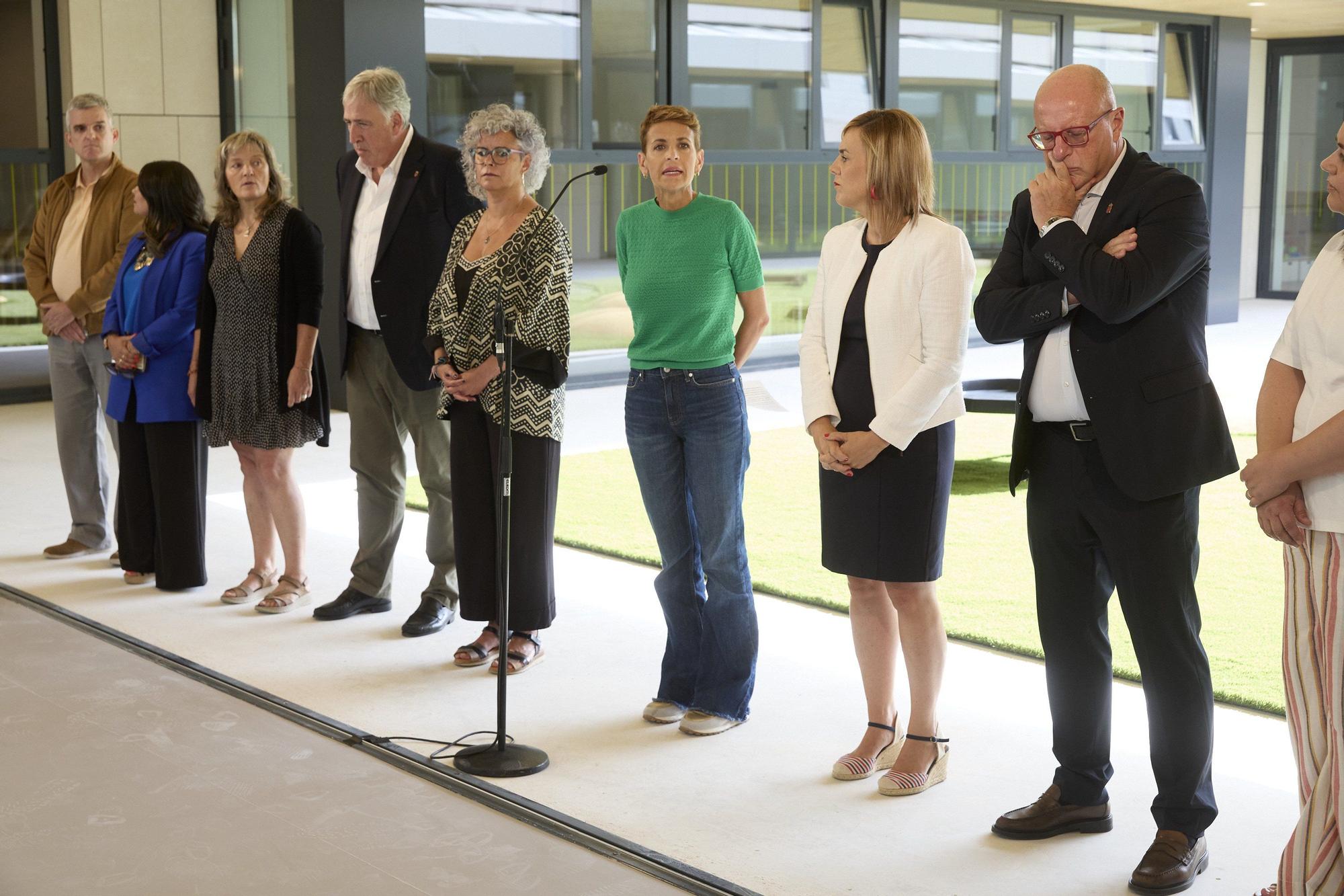 Fotos de la visita de María Chivite a la nueva Escuela Infantil de Erripagaña