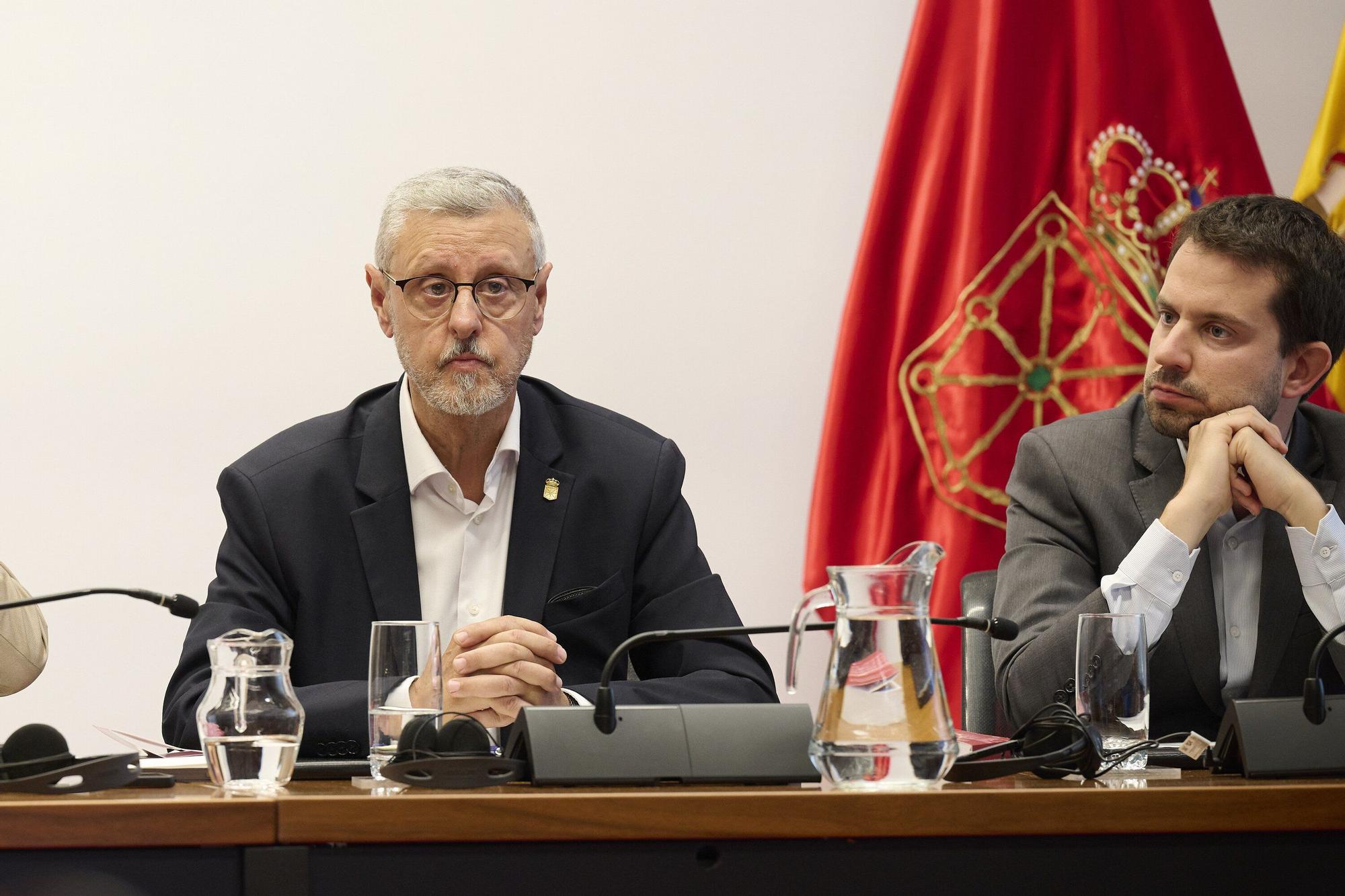 Chivite, en la Comisión de Régimen Foral del Parlamento de Navarra