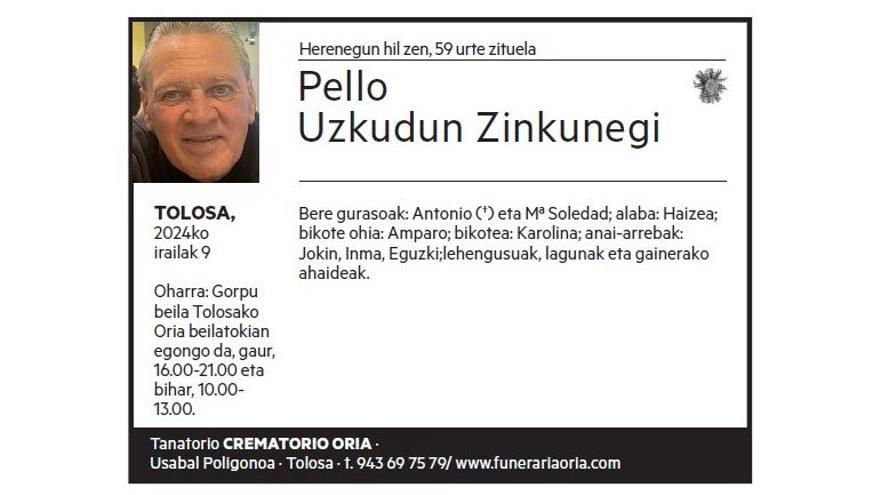 Pello Uzkudun Zinkunegi