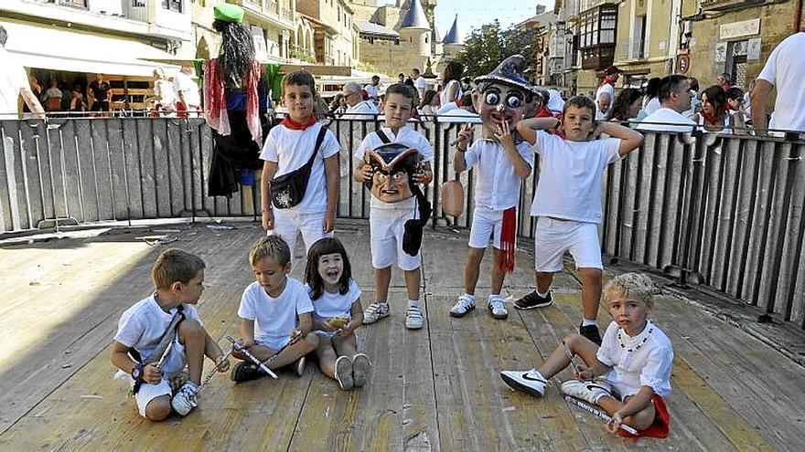 Algunos txikis disfrutando de la mañana. 