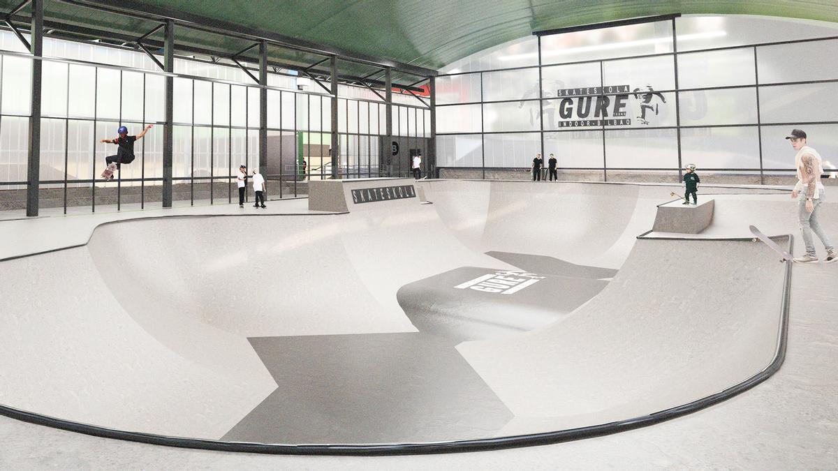 Imagen del Skate Park cubierto de Txurdinaga.