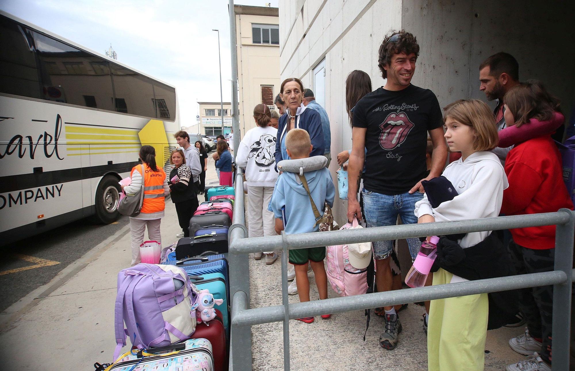Despedida de los menores ucranianos que han pasado el verano en Navarra