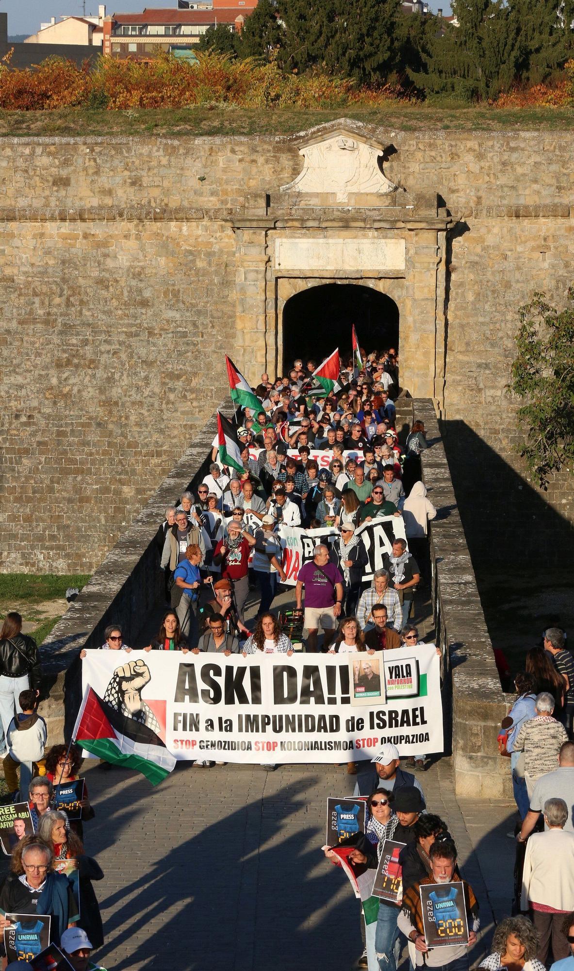 Una manifestación en Pamplona reclama el final del "colonialismo y la ocupación" en Palestina