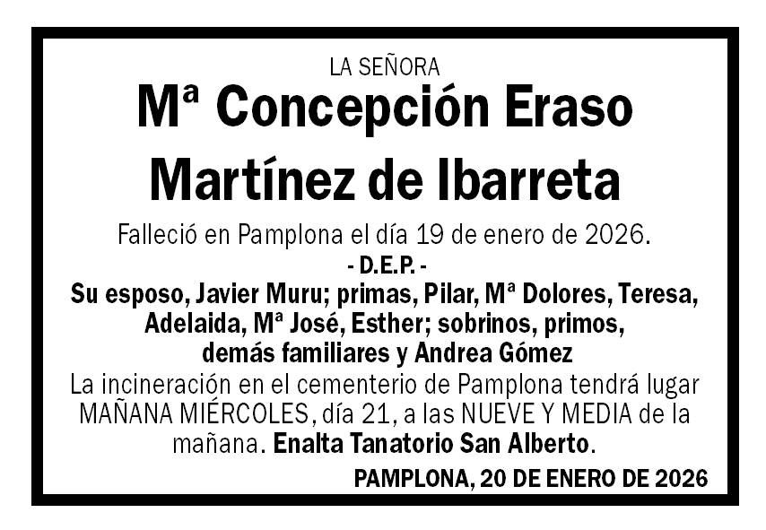 Mª Concepción Eraso Martínez de Ibarreta