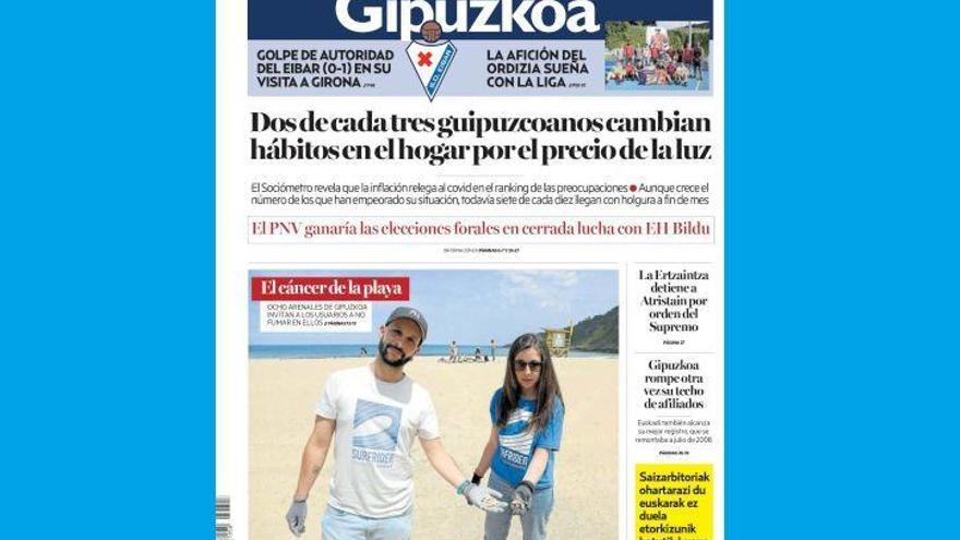 Portada de la edición impresa de este viernes