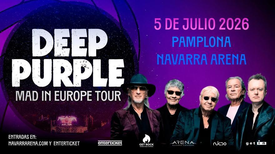 Deep Purple actuará el 5 de julio en el Navarra Arena