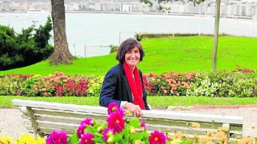Esther Remiro en uno de sus jardines favoritos, los del Palacio de Miramar.