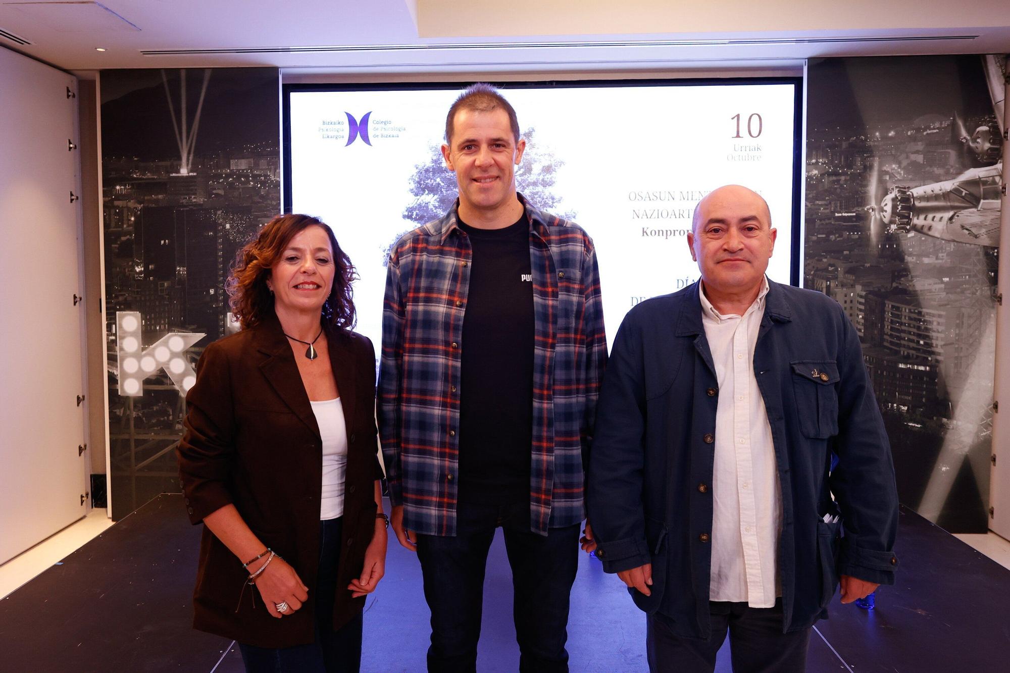 Nieva Osés Fernández, Mikel Garaizabal y Baltasar Gómez, enfermero especialista en salud mental.
