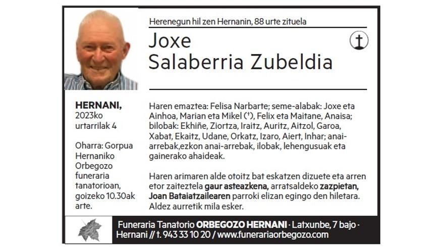 Joxe Salaberria Zubeldia