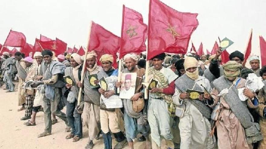 La ‘marcha verde’ fue una auténtica invasión marroquí del Sáhara español, iniciada el 6 de noviembre de 1975 y auspiciada por Hassan II.