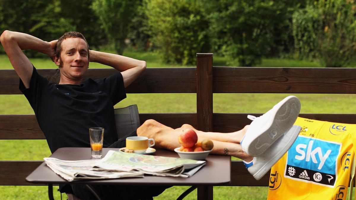 Bradley Wiggins, en un día de descanso del Tour que conquistó en 2012. Bradley Wiggins, en un día de descanso del Tour que conquistó en 2012.