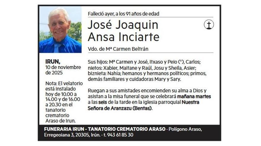 JOSE JOAQUIN ANSA INCIARTE