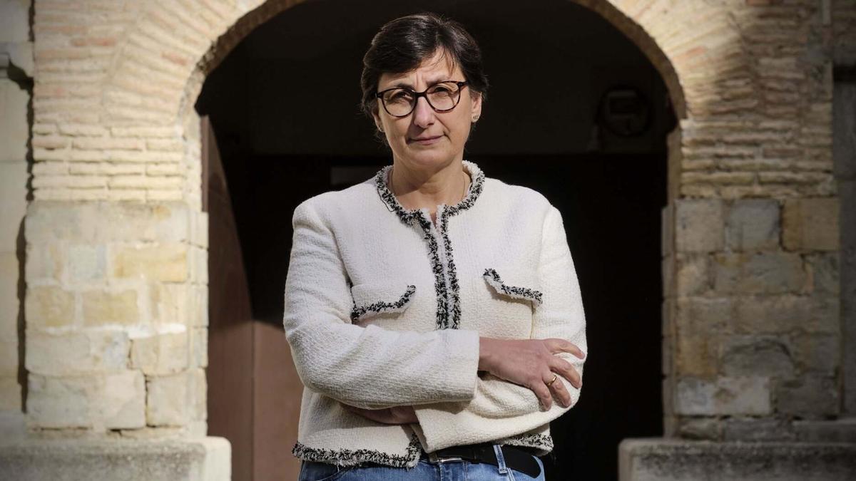 Alicia Ruiz Oria, presidenta del Consejo Escolar de Navarra, en el patio del Palacio Ezpeleta de Pamplona, sede del organismo Alicia Ruiz Oria, presidenta del Consejo Escolar de Navarra, en el patio del Palacio Ezpeleta de Pamplona, sede del organismo