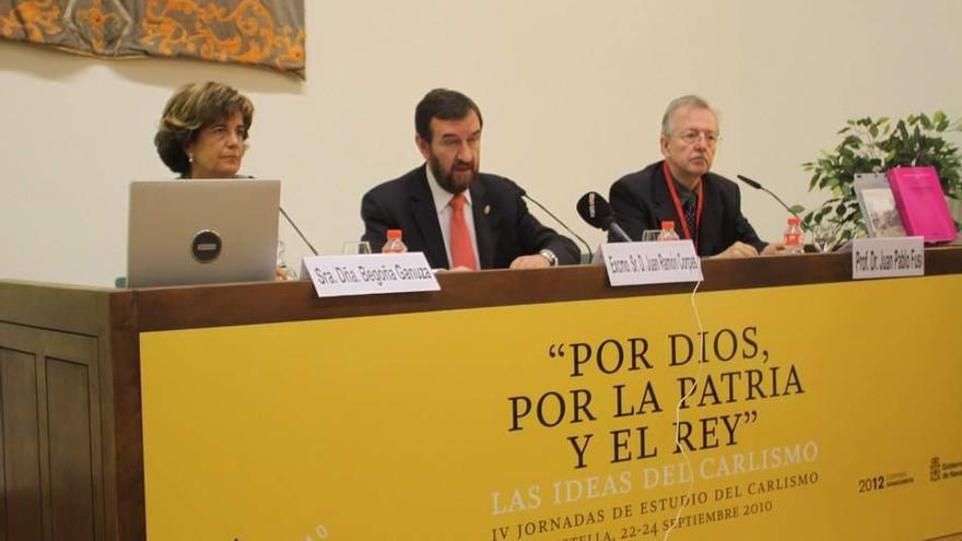 Juan Ramón Corpas, ha inaugurado en Estella las IV Jornadas de Estudio del Carlismo.
