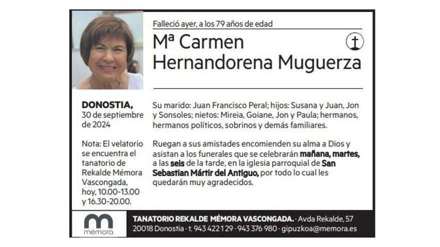Mª Carmen Hernandorena Muguerza